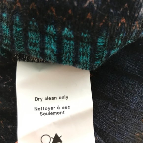 LUSH stripe ribbed knit dress L back cut out midi jersey - Picture 16 of 16